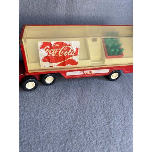 Coca-Cola Metal Tin Toy Japan Vintage Buddy L Semi-Truck Metal - Picture 3 of 12